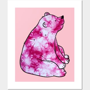 Pink Tie Dye Bear Posters and Art